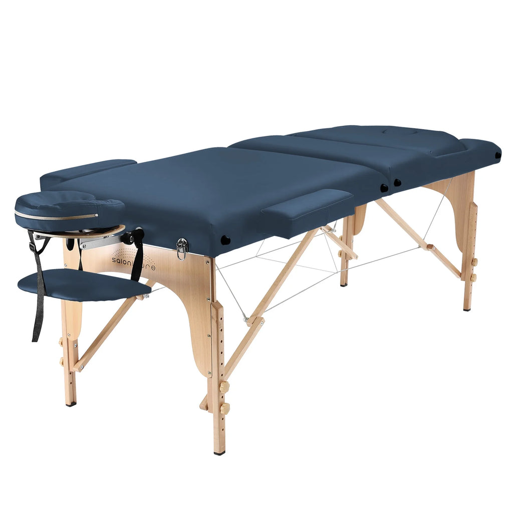 Blue Portable Massage Table with Backrest E660439
