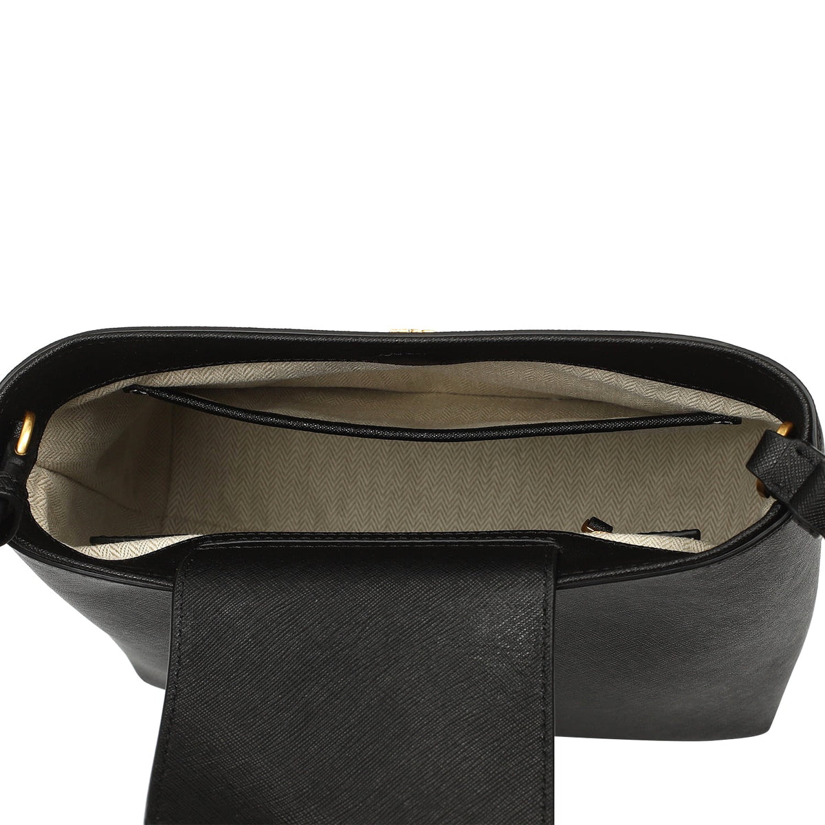 Black Leather Bucket Bag G110790