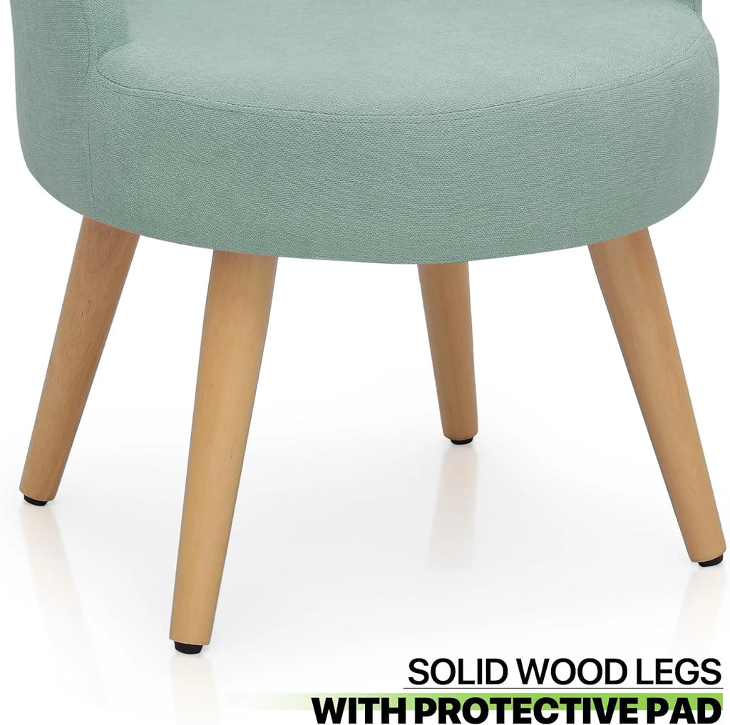 Blue Accent Chair with Wood Legs T931281