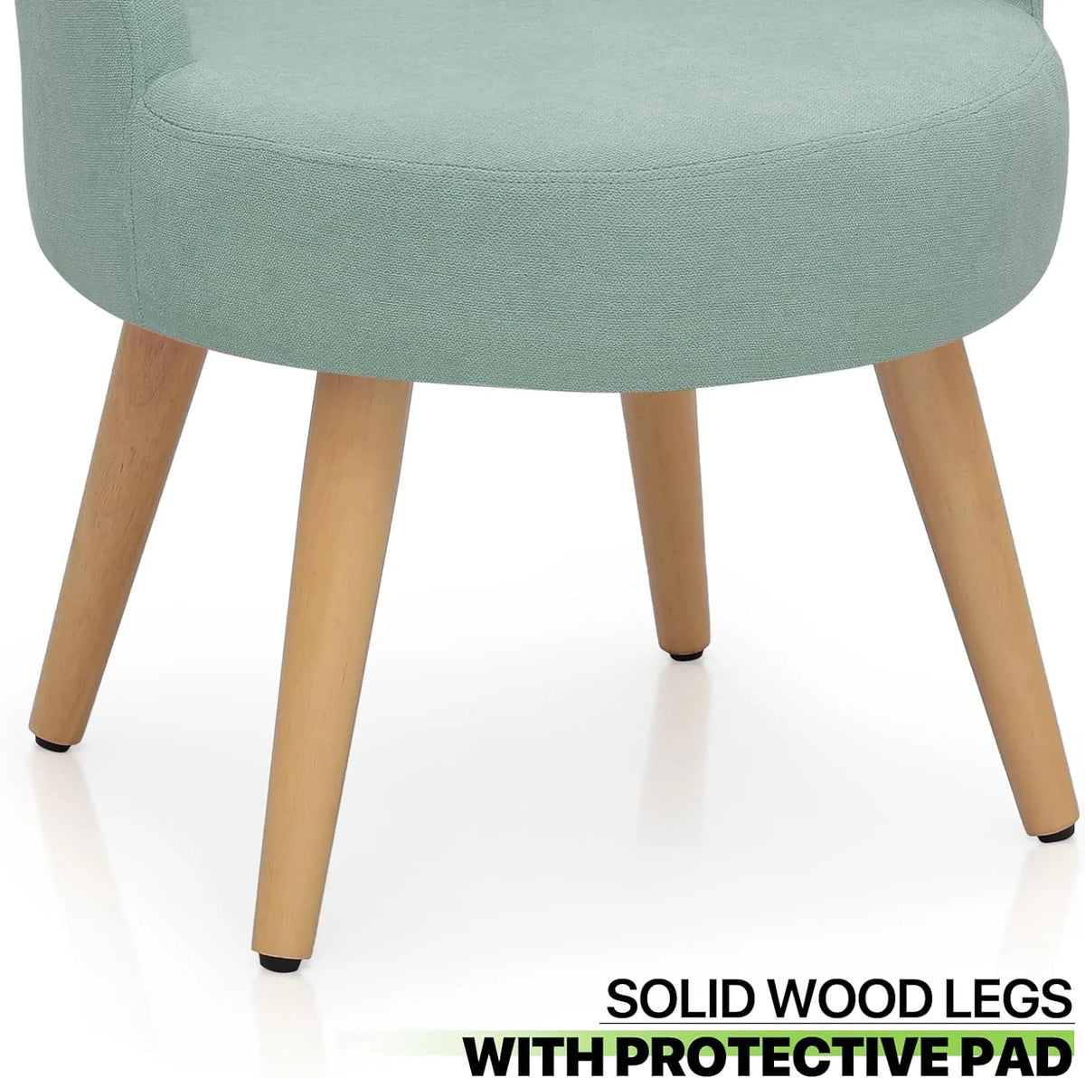 Blue Accent Chair with Wood Legs T931281