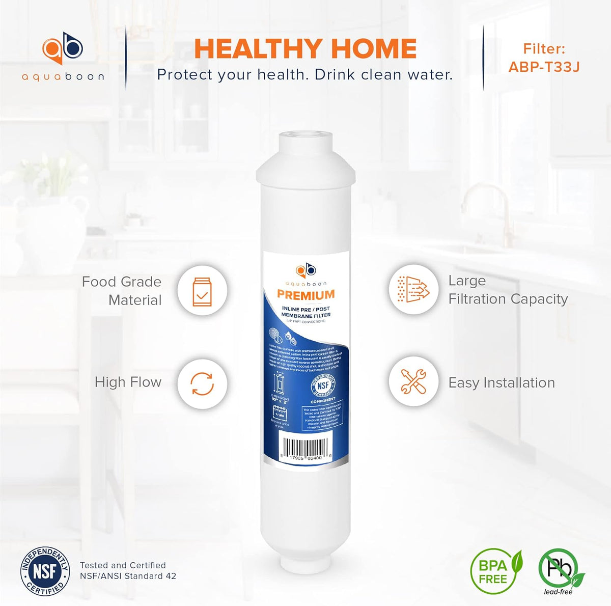 12-Pack Clear Coconut GAC Polishing Water Filter Cartridge for Reverse Osmosis System C901734