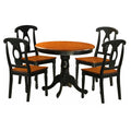 5 Piece Dining Set with 4 Wood Chairs W2865