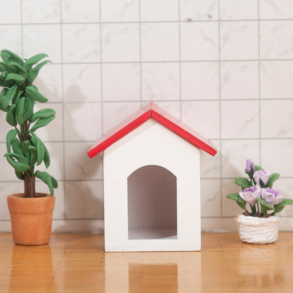 Wooden Hut Cage Model House Furniture Accessory U191