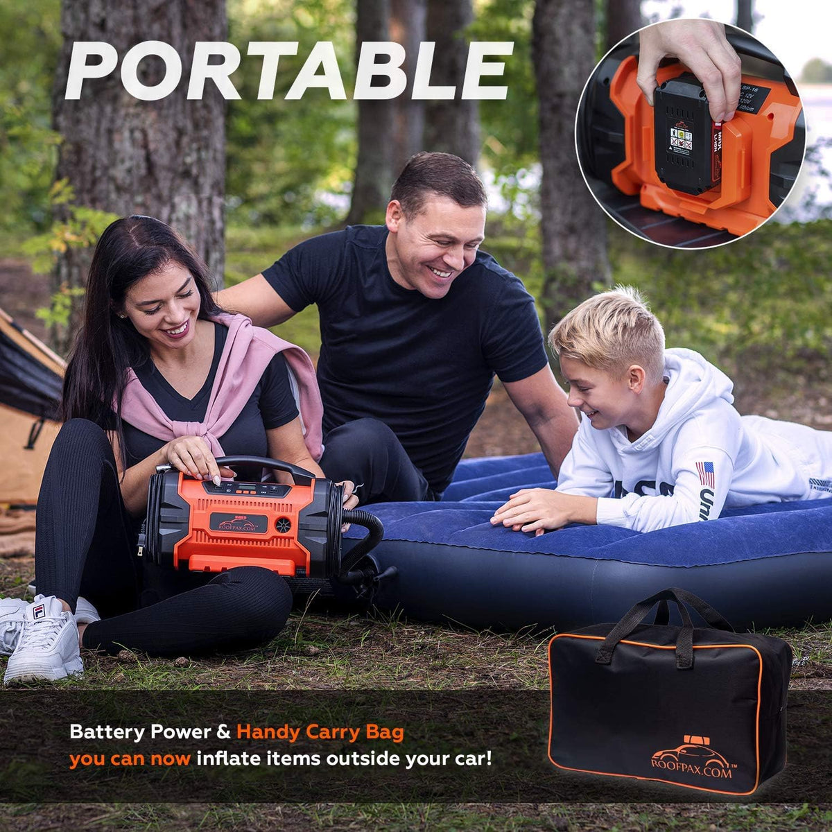 Heavy Duty Portable Tire Inflator with Pressure Gauge U407