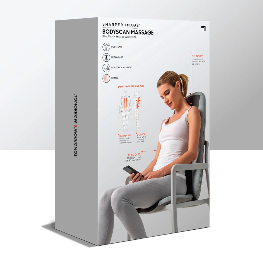 Shiatsu Chair Pad Seat Cushion Massager with 4 Gel Nodes T602