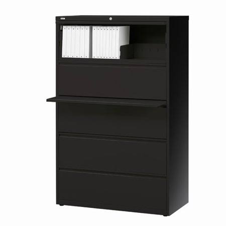 Black 5-Drawer Lateral Filing Cabinet T454