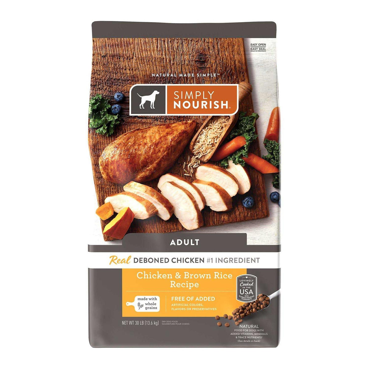 Natural Chicken and Brown Rice Dry Dog Food D43045