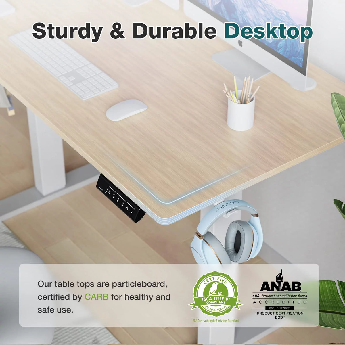 Height Adjustable Electric Standing Desk 40 x 24 Inches A140