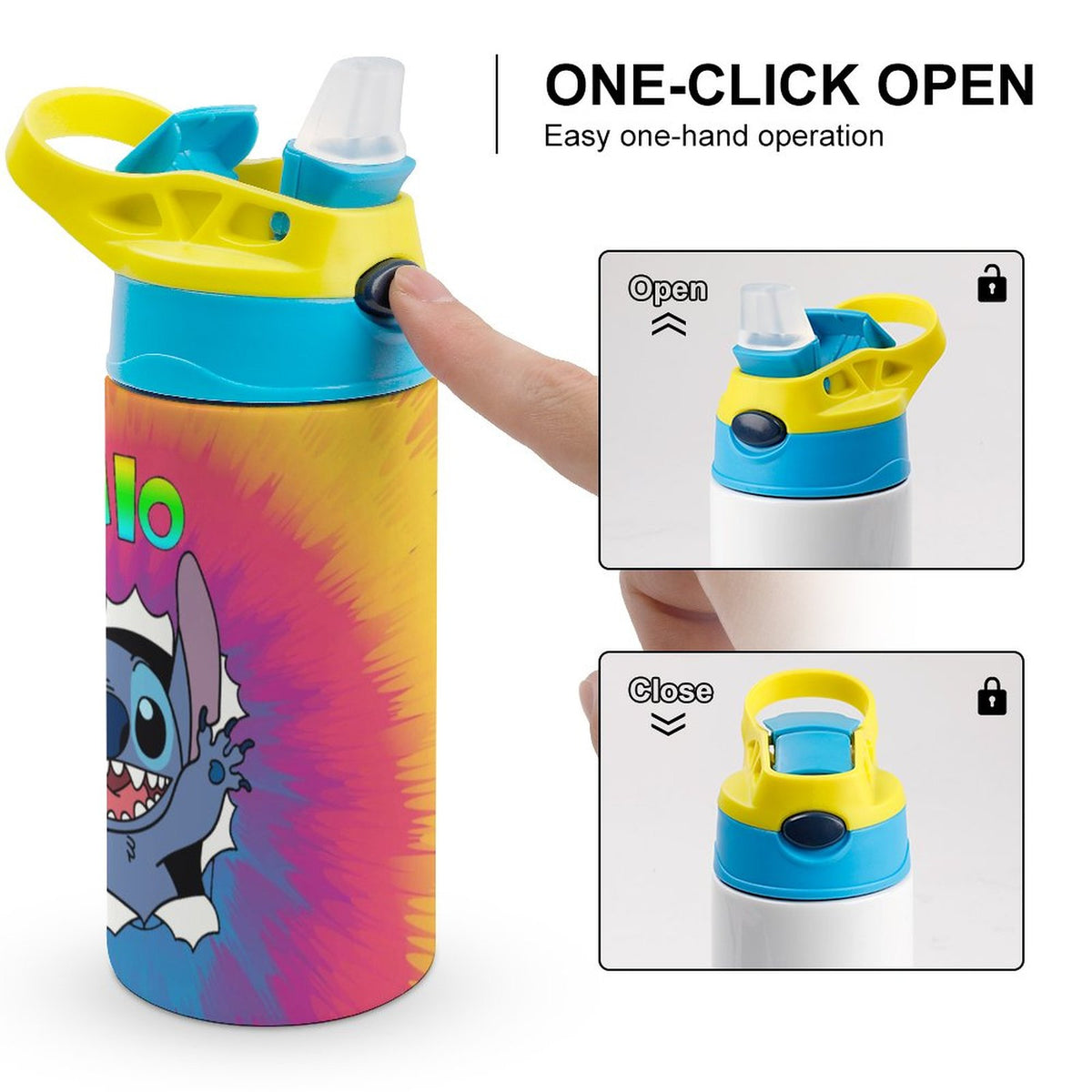 Stainless Steel Vacuum Insulated Water Bottle With Straw Y79655