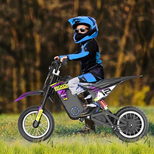 Kids Electric Dirt Bike 25KM/h Adjustable Speed Black A1814
