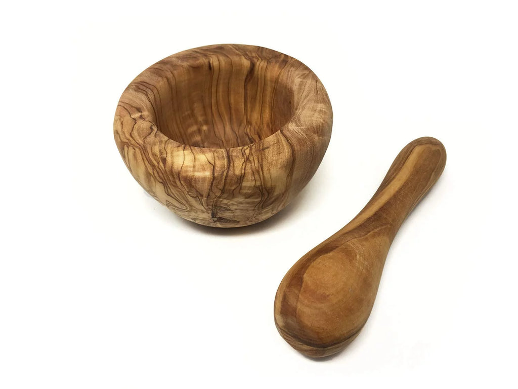 Olive Wood Mortar And Pestle Set N253