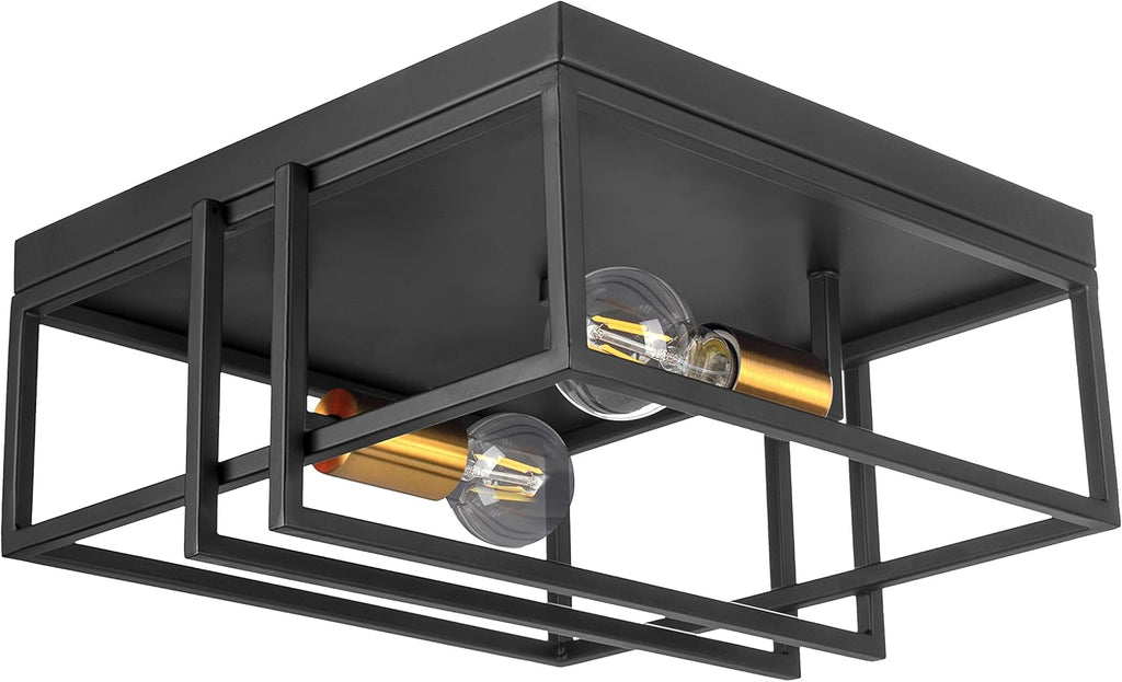 Black 3-Light Flush Mount Ceiling Light G6274