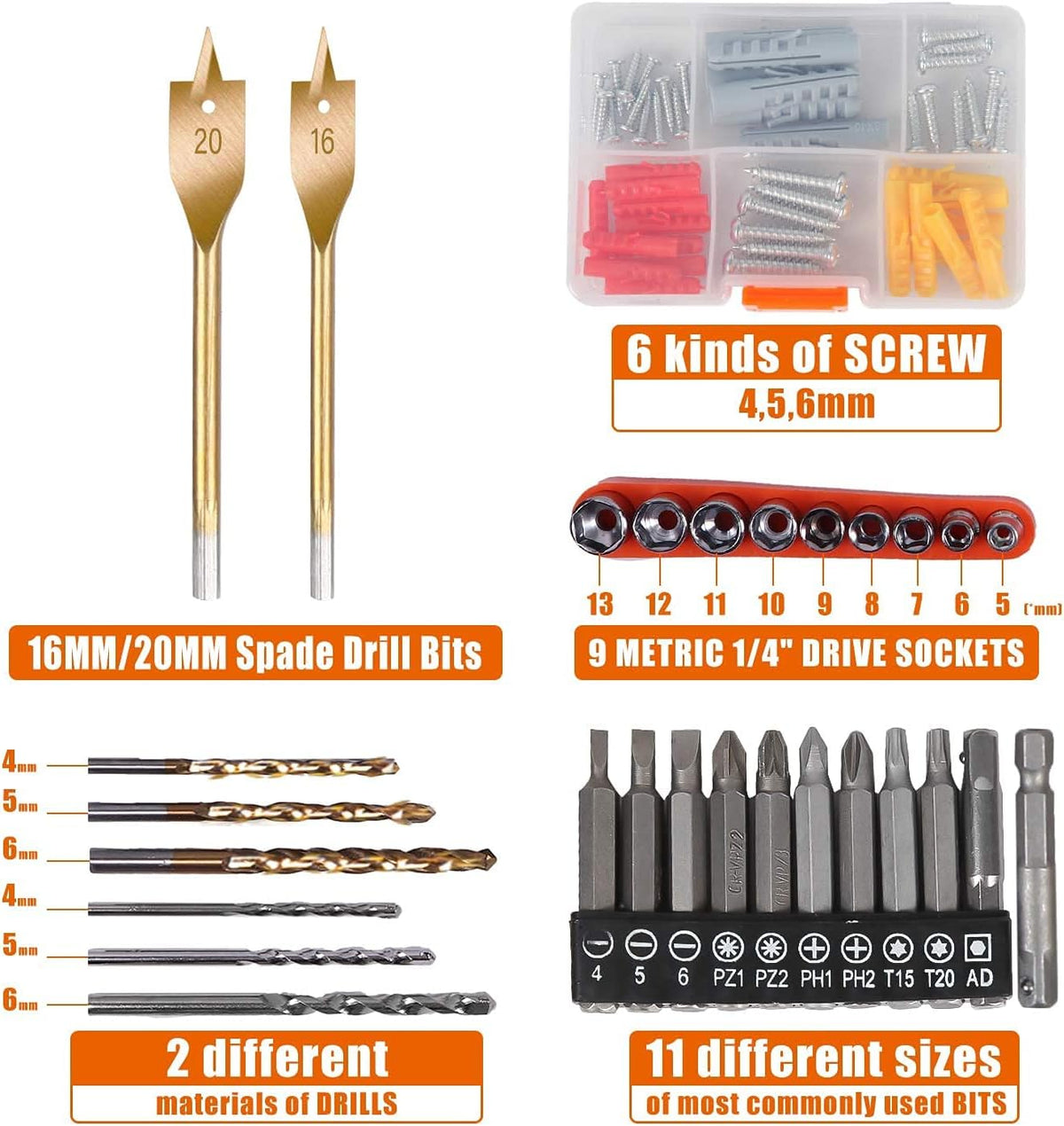 Cordless Drill Set with Case, 16.8V, 2 Batteries, Pack of 2 J328111