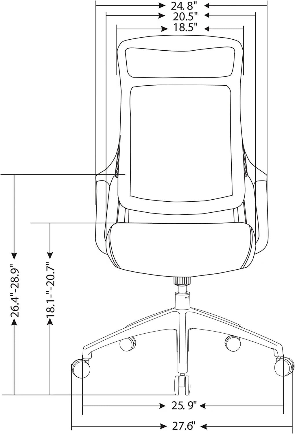 Mesh High-Back Task Chair B126