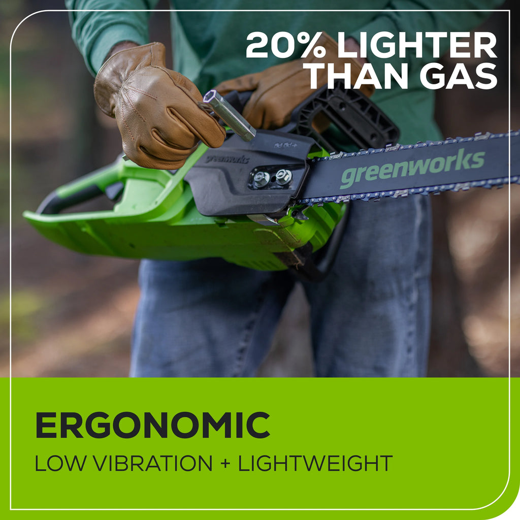 60V 2.0kW Brushless Chainsaw with 4.0 Ah Battery & Charger U5979