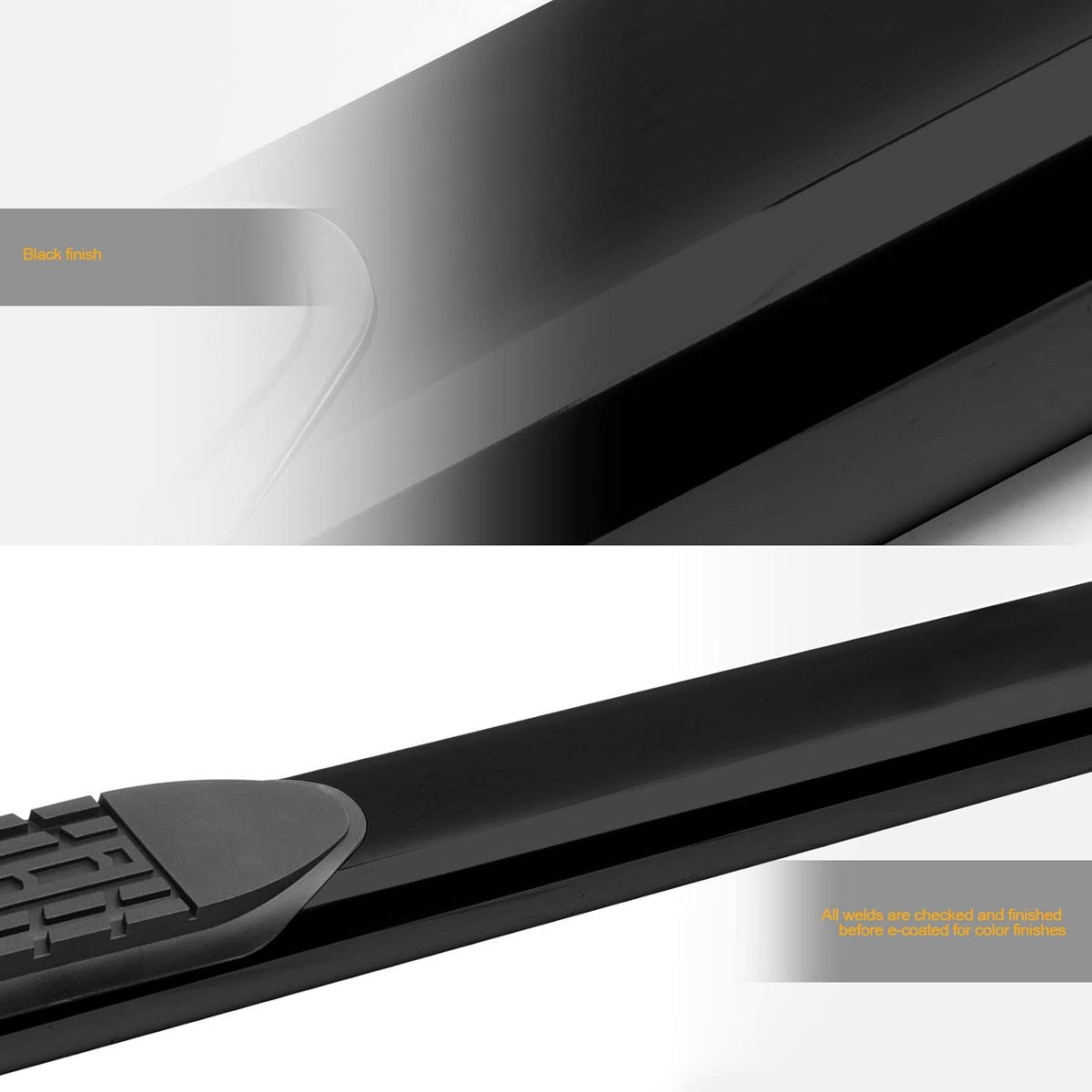 4 Oval Side Step Nerf Bars Black U5178