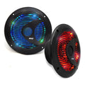 6.5 Waterproof Marine Grade Dual Speakers with LED Lights, 150 Watt, Black Z284640