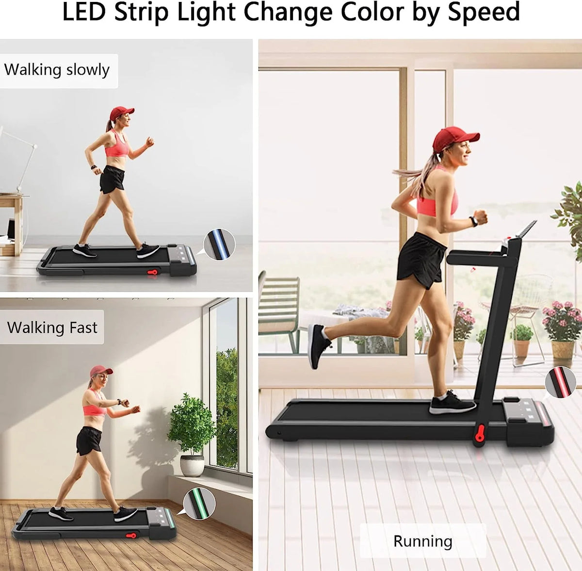 2 in 1 Folding Portable Under Desk Treadmill C468154