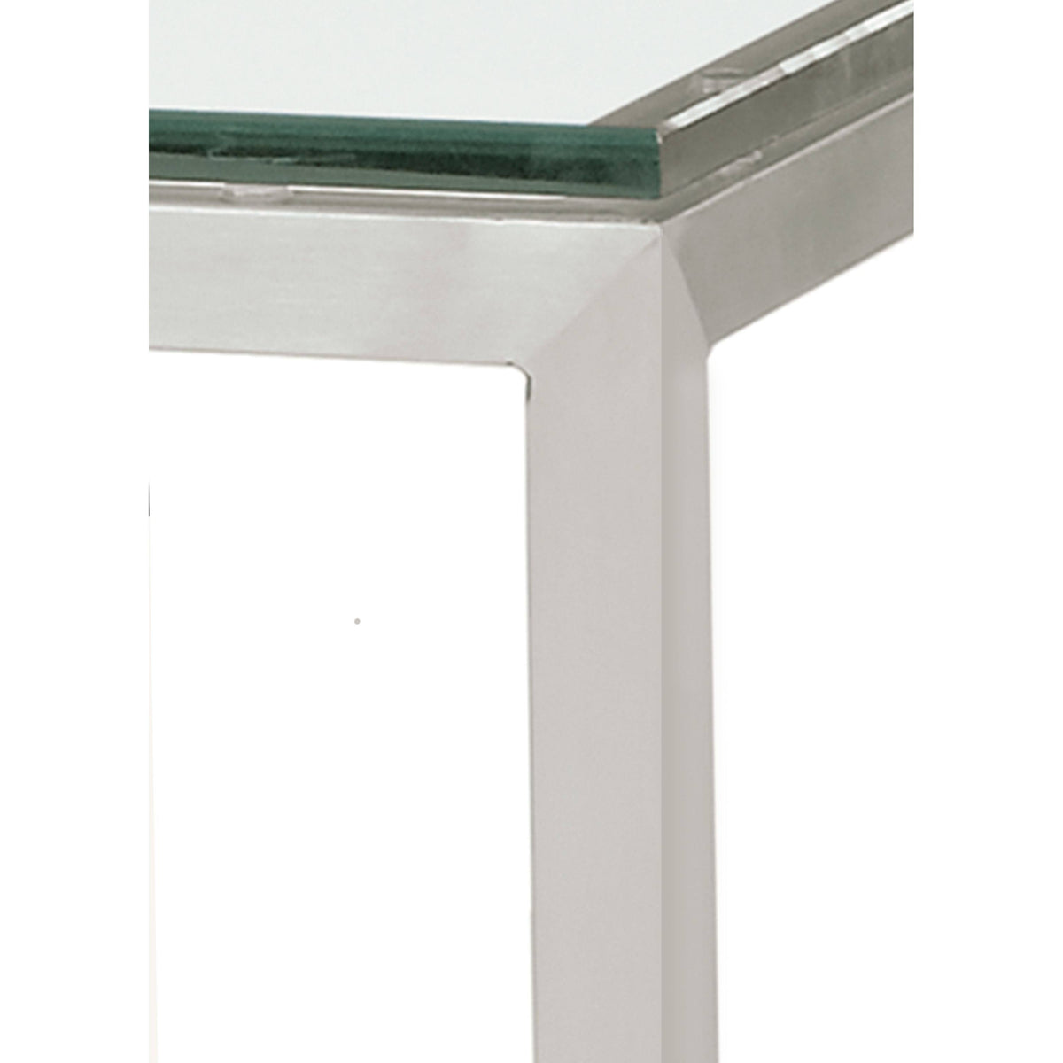 Ecru Quartz Top Bar Table with Silver Base R14682