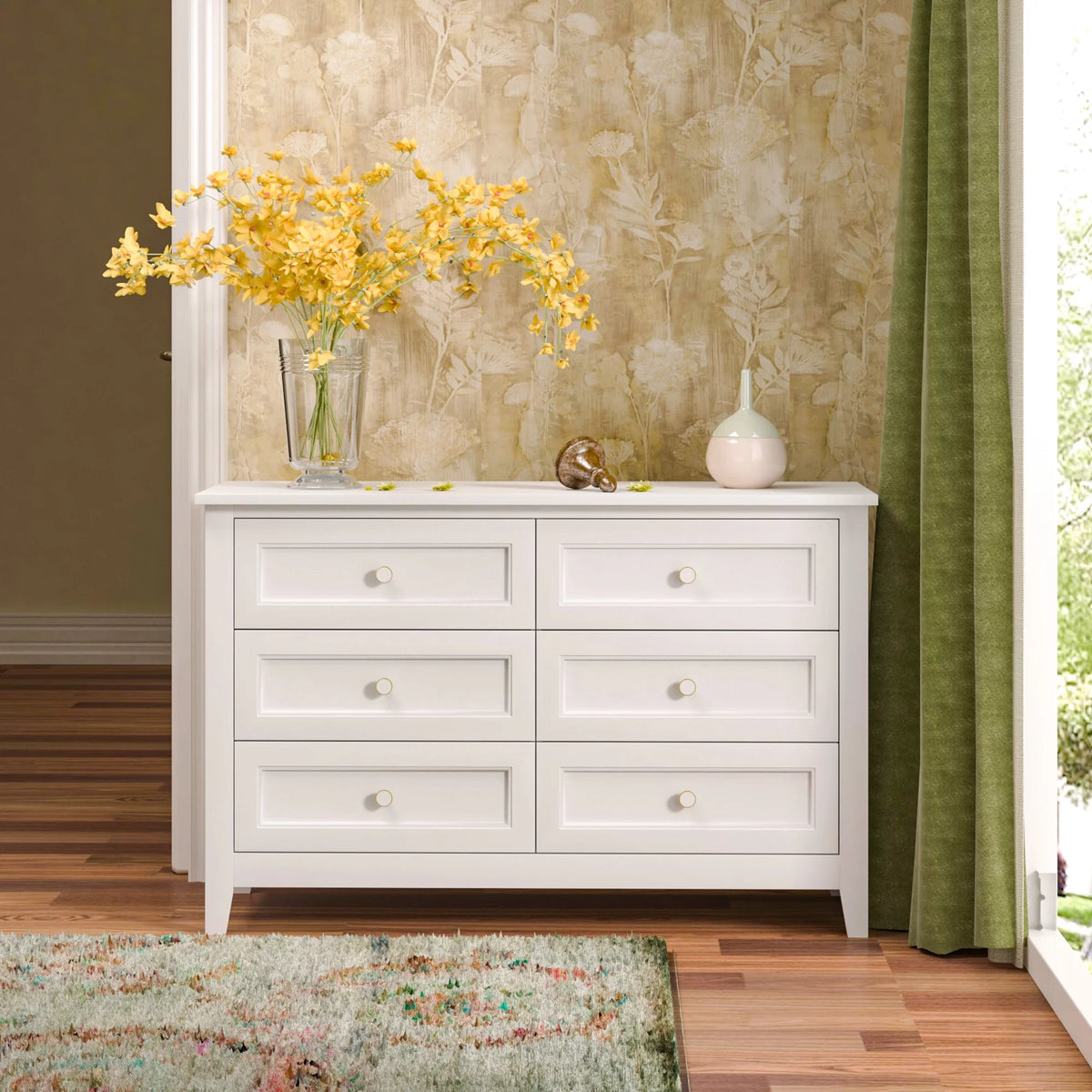 6 Drawer Solid Wood Dresser H334407