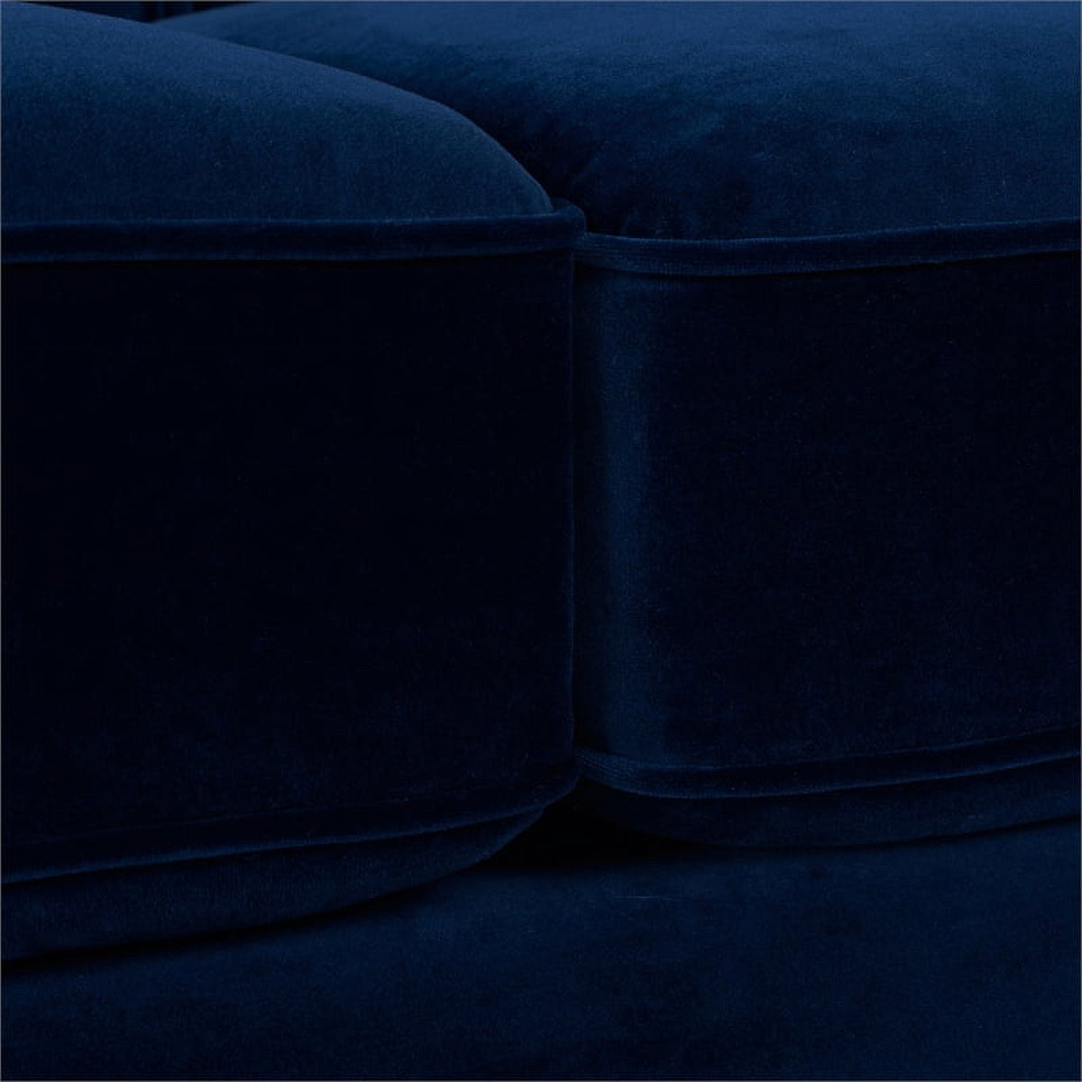 Navy Blue Tufted Tuxedo Sofa I94681