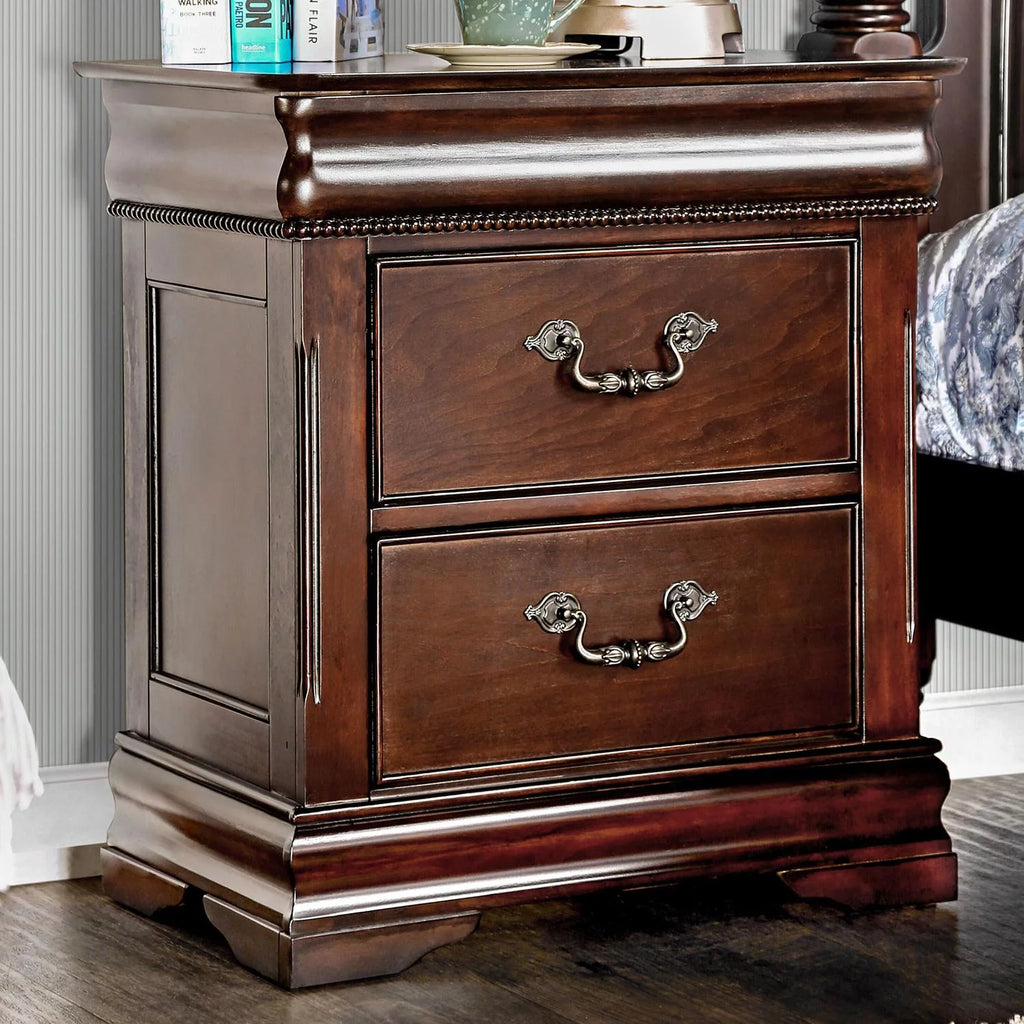 Cherry Solid Wood Queen Bedroom Set 5pcs B414686