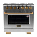 36 5.2 cu. ft. 6 Burner Natural Gas Dual Fuel Range in Stainless Steel A809