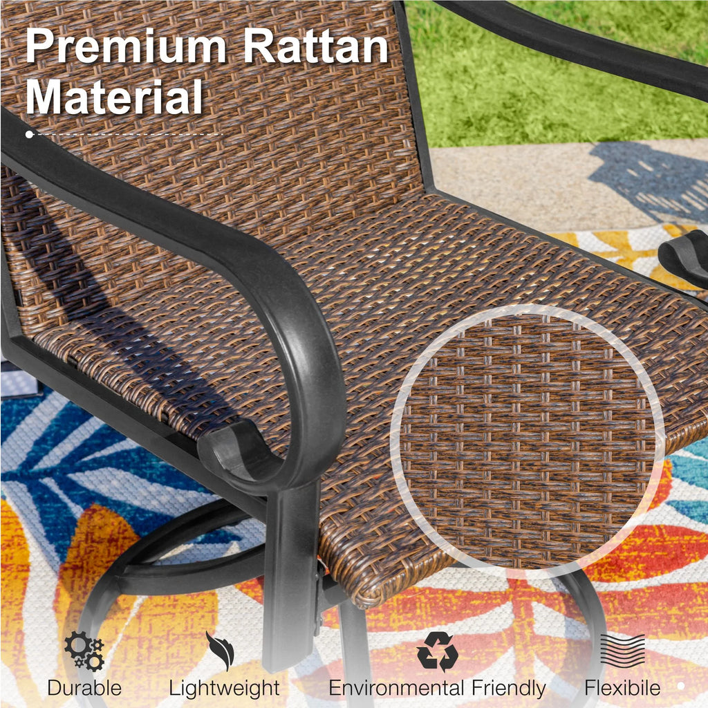7 Piece Outdoor Patio Dining Set Rattan Chairs and Table A44087
