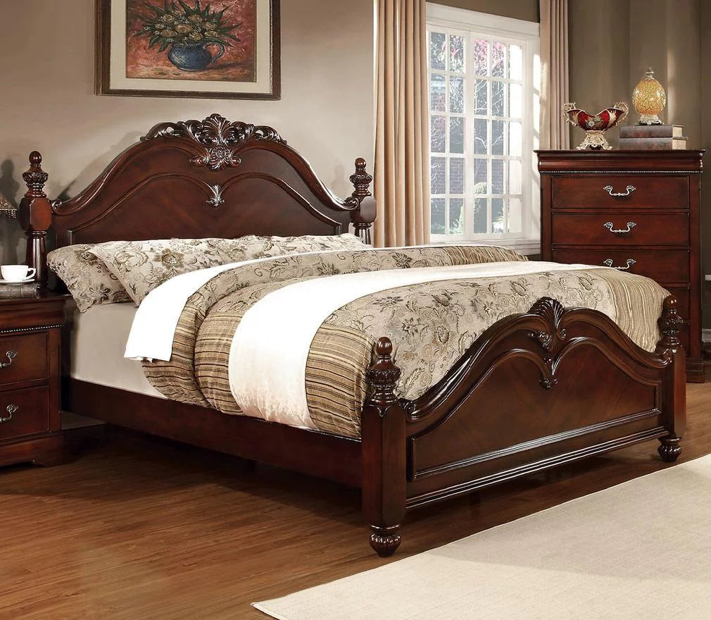 Cherry Solid Wood Queen Bedroom Set 5pcs B414686