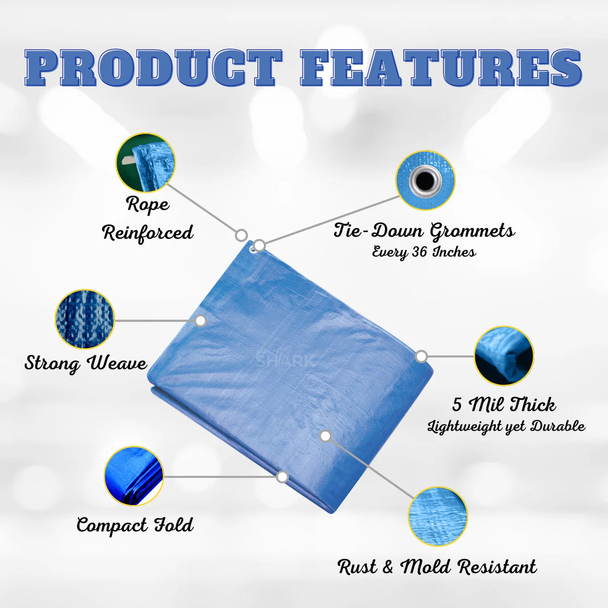 Heavy Duty Waterproof Tarp 20x30 Feet M11990