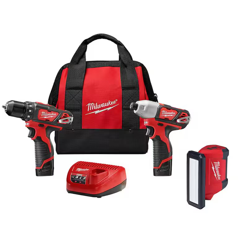 12V Lithium-Ion Cordless Drill Driver/Impact Driver Combo Kit G24893