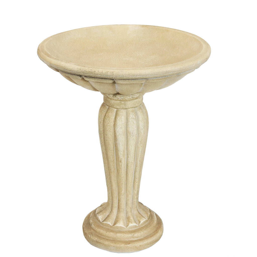 Grecian Reinforced Concrete Bird Bath - 16-inch V495248