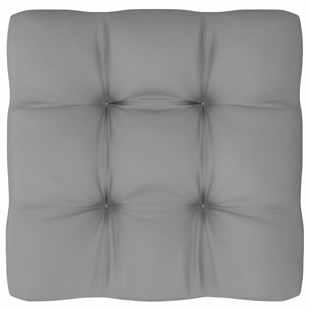 11 Piece Patio Lounge Set with Gray Cushion Pinewood Sectional Outdoor Furniture Set B4774