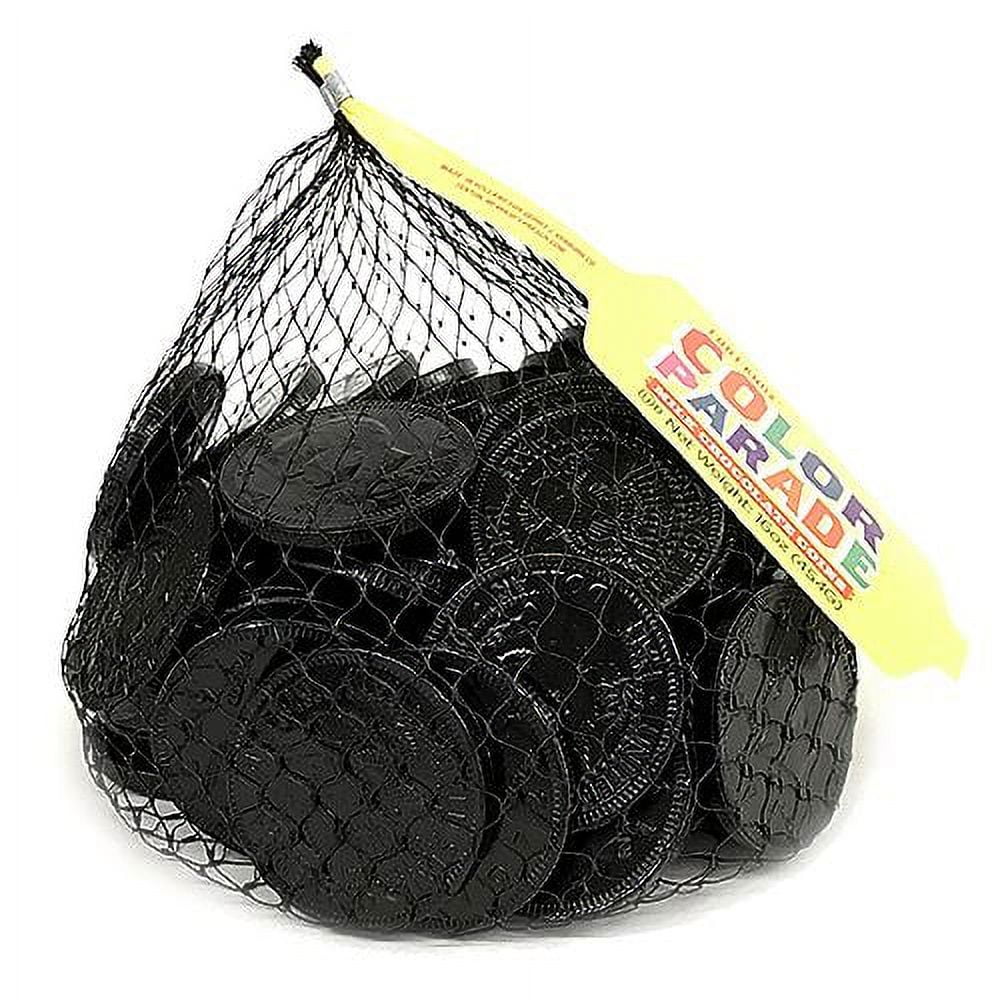 Milk Chocolate Coins Black Foil 1 LB M881585