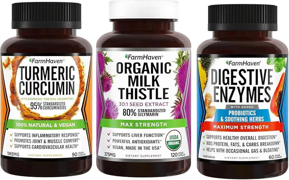 Turmeric Curcumin Digestive Enzymes Milk Thistle A146699