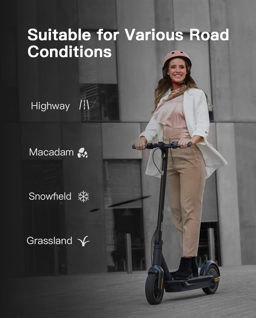 Tubeless Front Tire for Ninebot by Segway Max G30 Electric KickScooter, Solid Rubber, Pack of 2 X62936