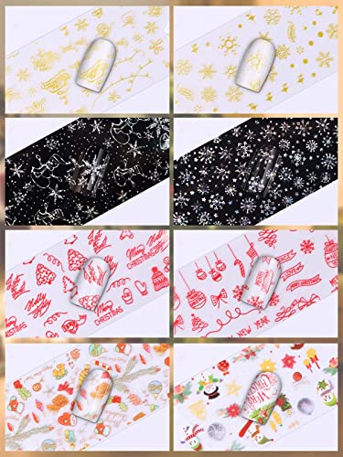 100 Sheets Christmas Nail Foil Transfer Stickers R2836