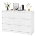 White 6 Drawer Wood Dresser A305