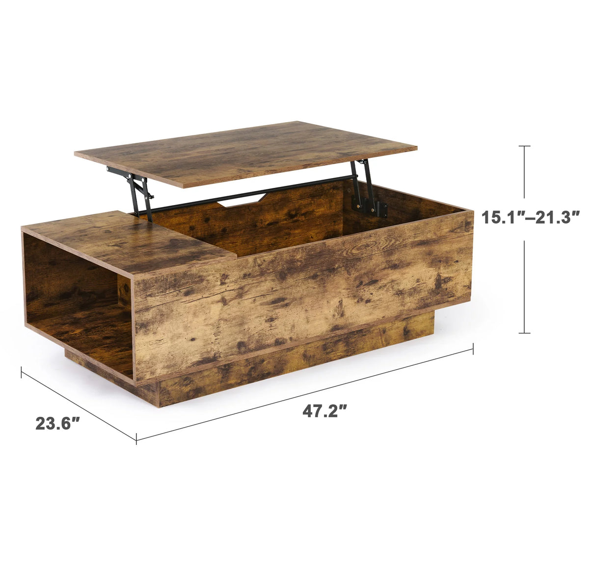 Lift Top Wooden Coffee Table with Storage Compartment Z412709