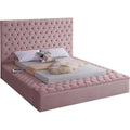Pink Queen Wood Storage Platform Bed M843