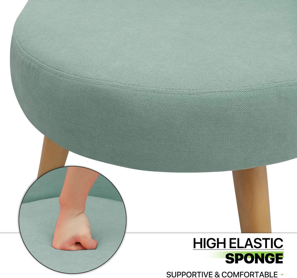 Blue Accent Chair with Wood Legs T931281