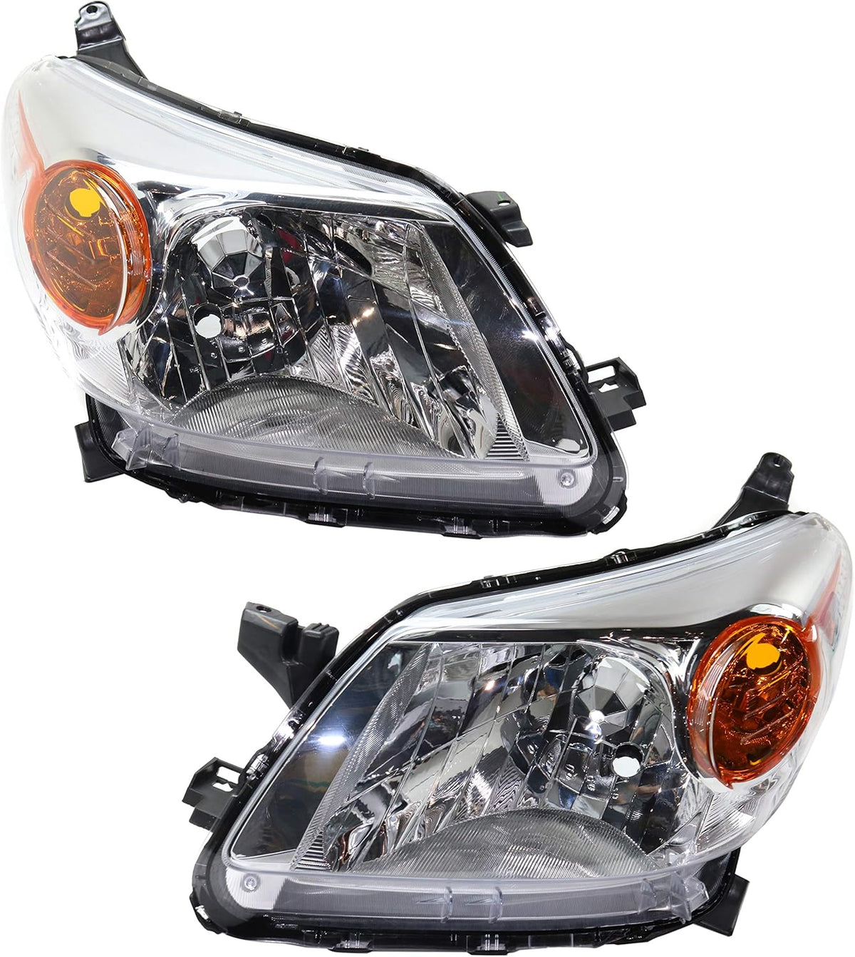 Headlight Set of 2 Clear Lens Halogen Composite Y659342