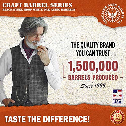 2 Liter Oak Aging Barrel with Wood Stand, Bung & Spigot G850