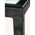 Ecru Quartz Top Bar Table with Silver Base R14682