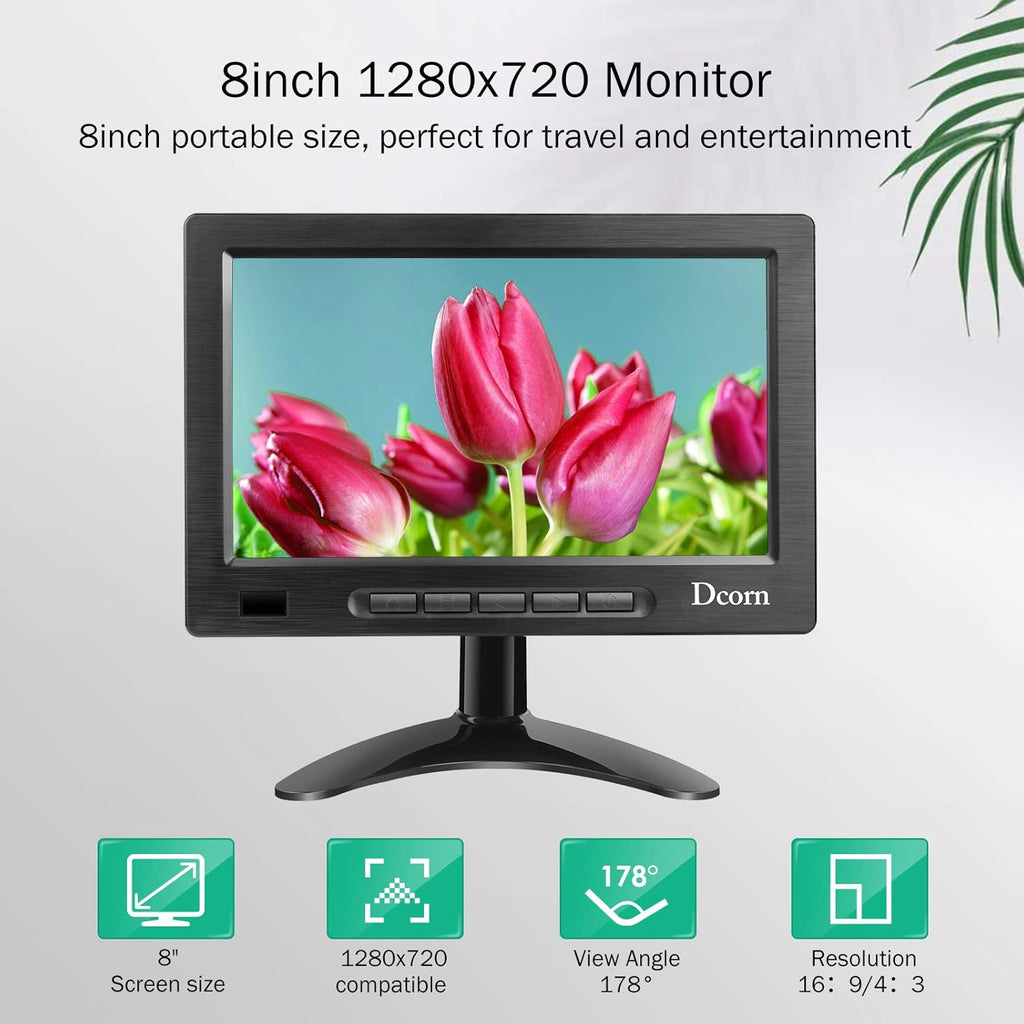 8 Inch IPS Metal Housing HDMI Monitor with Wall Bracket, Pack of 2 J455933
