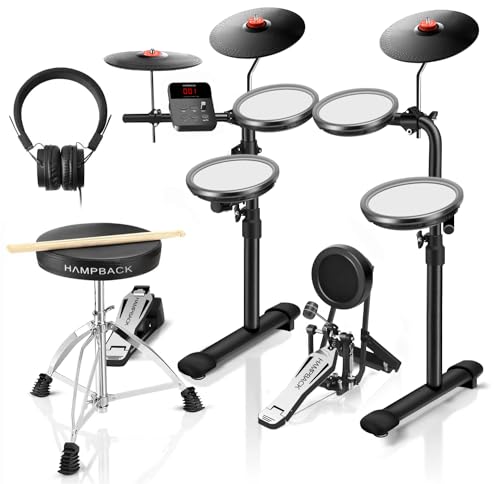 Electric Drum Set with Mesh Drum Pads O616095