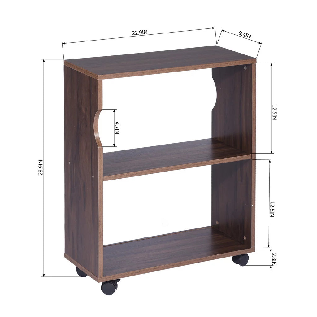 47.4" L Computer Desk with Movable Bookcase N25677