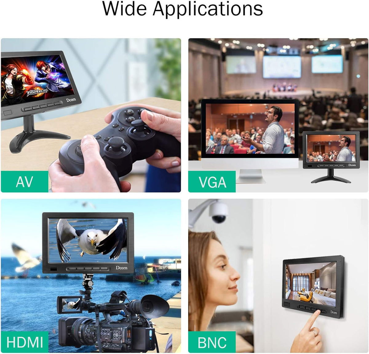 8 Inch IPS Metal Housing HDMI Monitor with Wall Bracket, Pack of 2 J455933