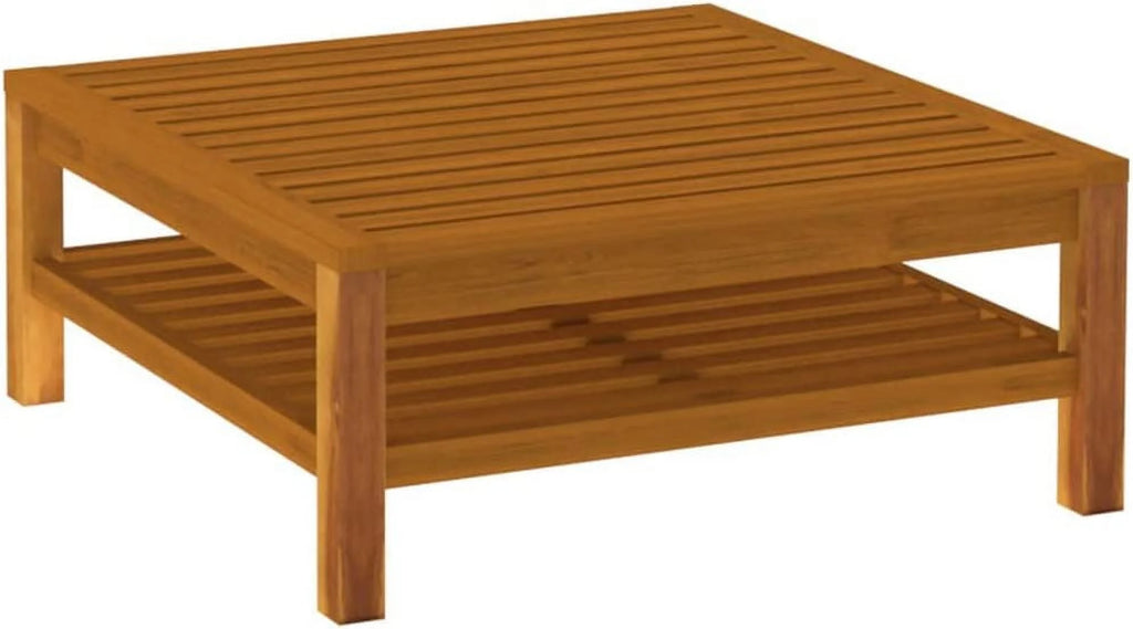 Patio Chairs with Tea Table and Cushions Acacia Wood Outdoor Furniture Set X9697
