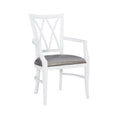 White Wood Dining Arm Chair H541